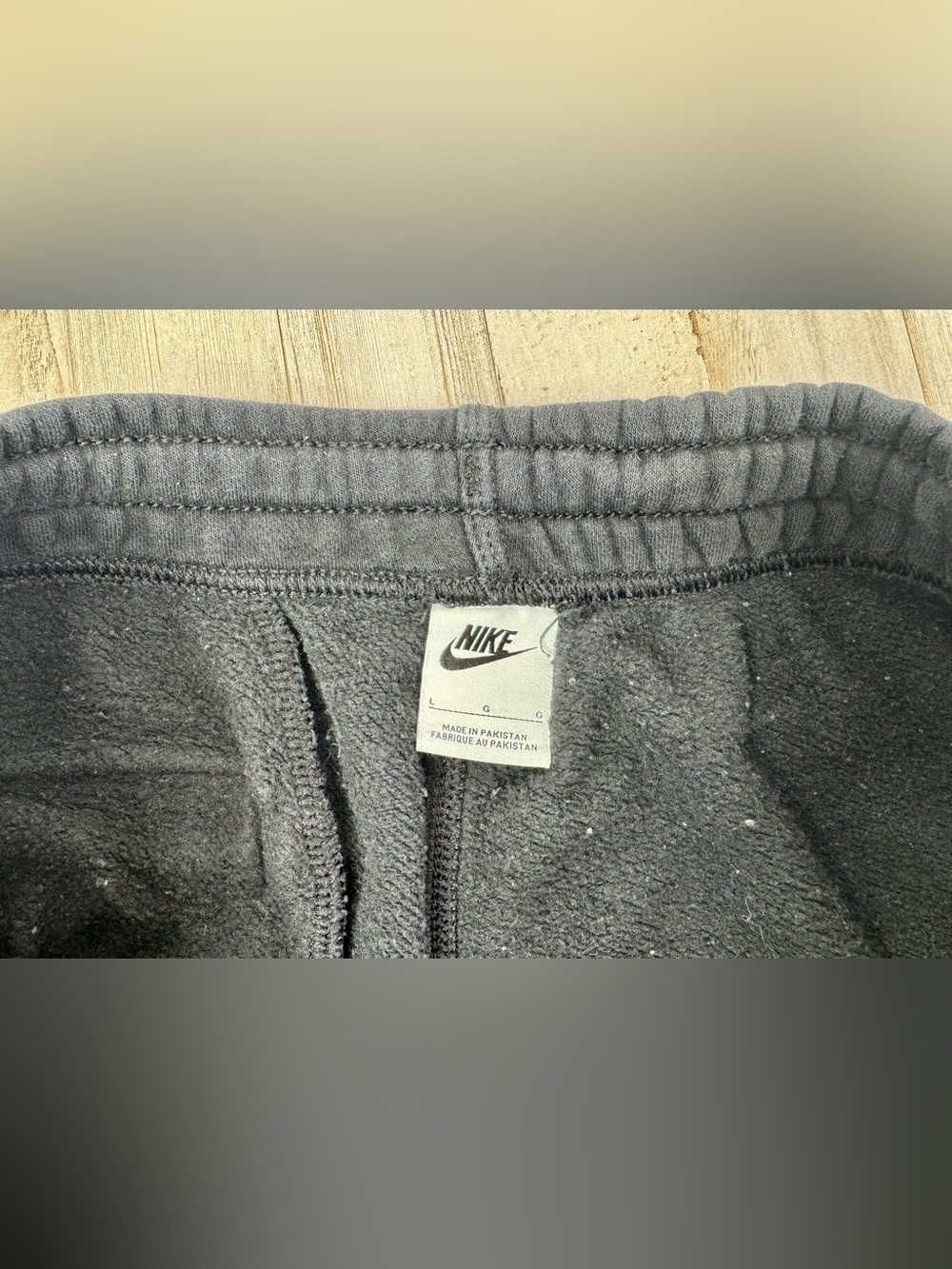 Nike Men's Black Sweatpants Size Large Elastic Waist Activewear - Picture 4 of 10